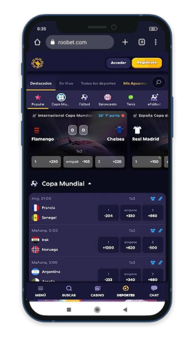 roobet screen